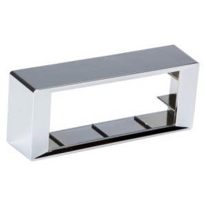 centreur chromé 114,70x44,93mm pour montage autoradio Retrosound