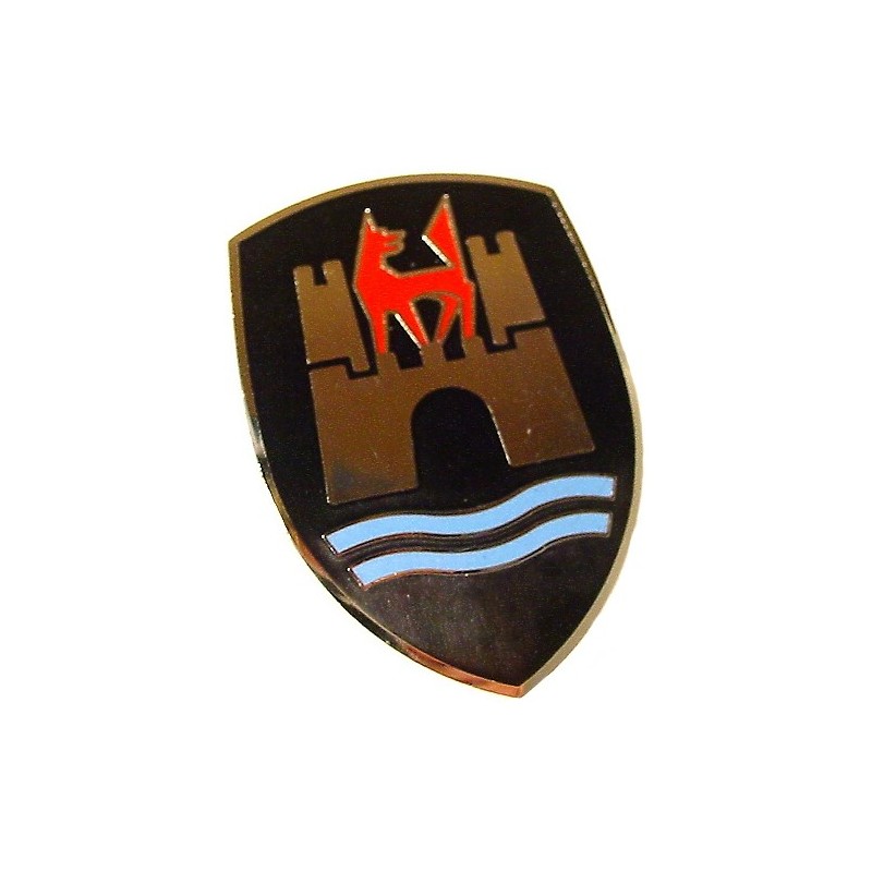 écusson capot WOLFSBURG 8/59-7/62 (vendu sans sa base)