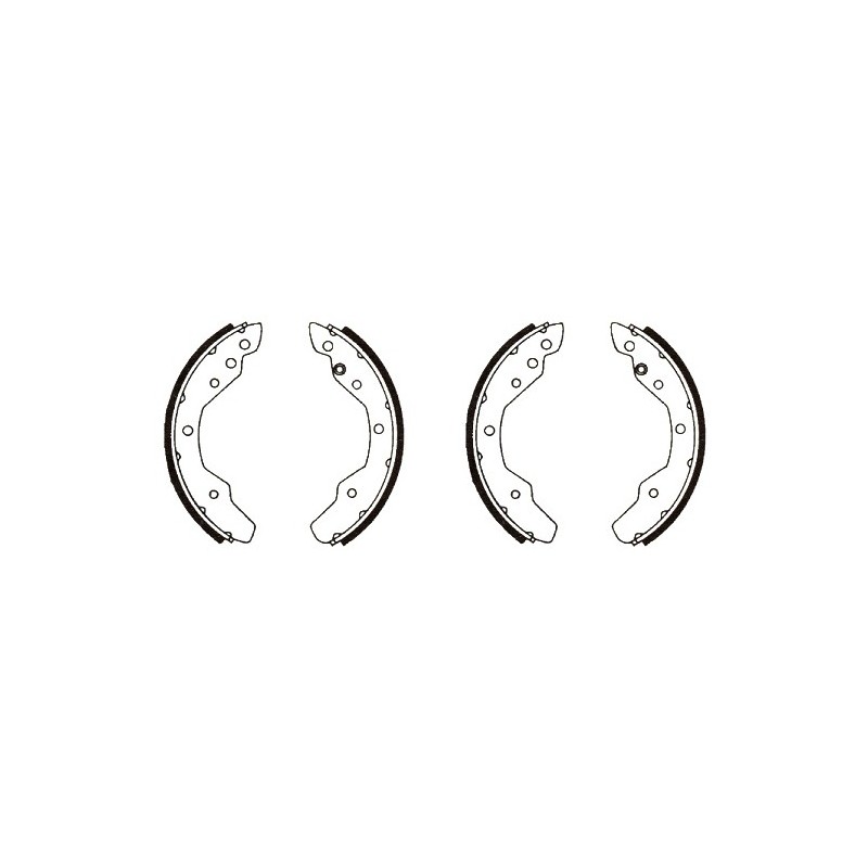 set de 4 machoires arrières 8/71-12/72 (252x56mm)