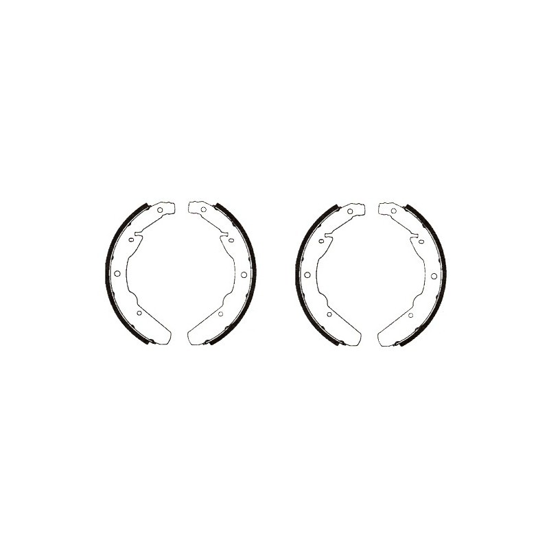 set de 4 machoires arrières 8/70-7/71 (252x56mm)