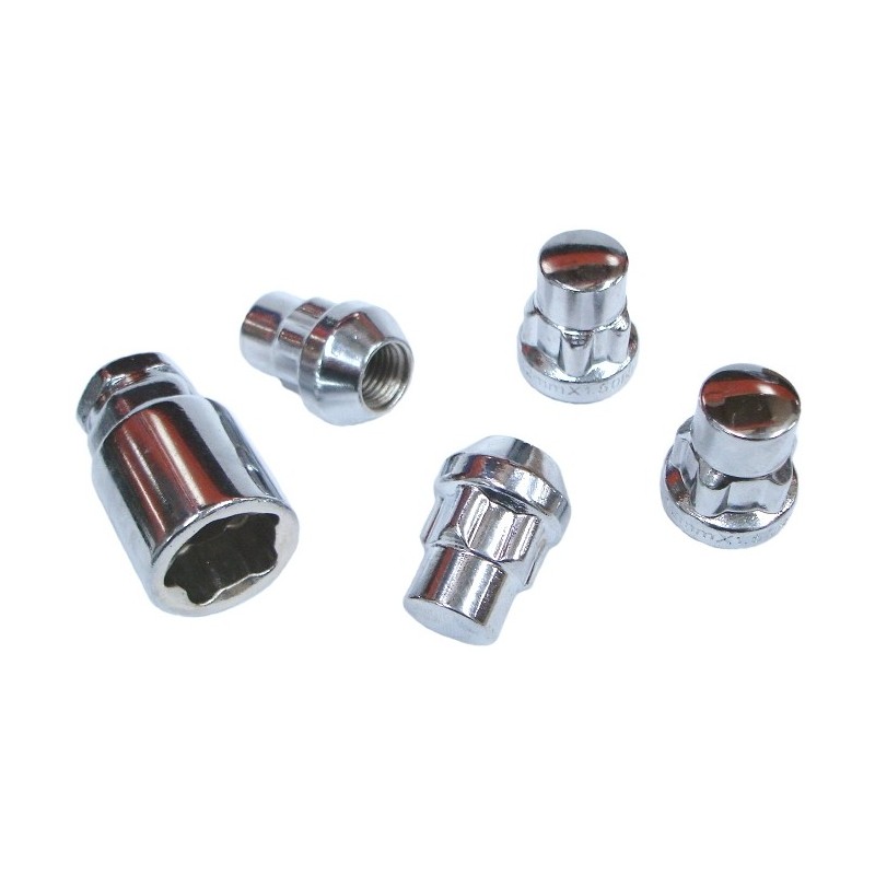 set de 4 écrous antivol à appuis conique (12x1,5)