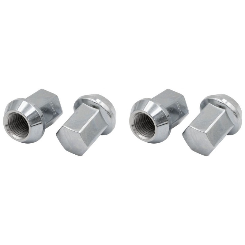 set de 4 écrous de roue chromés style PORSCHE à appuis conique (14x1,5)