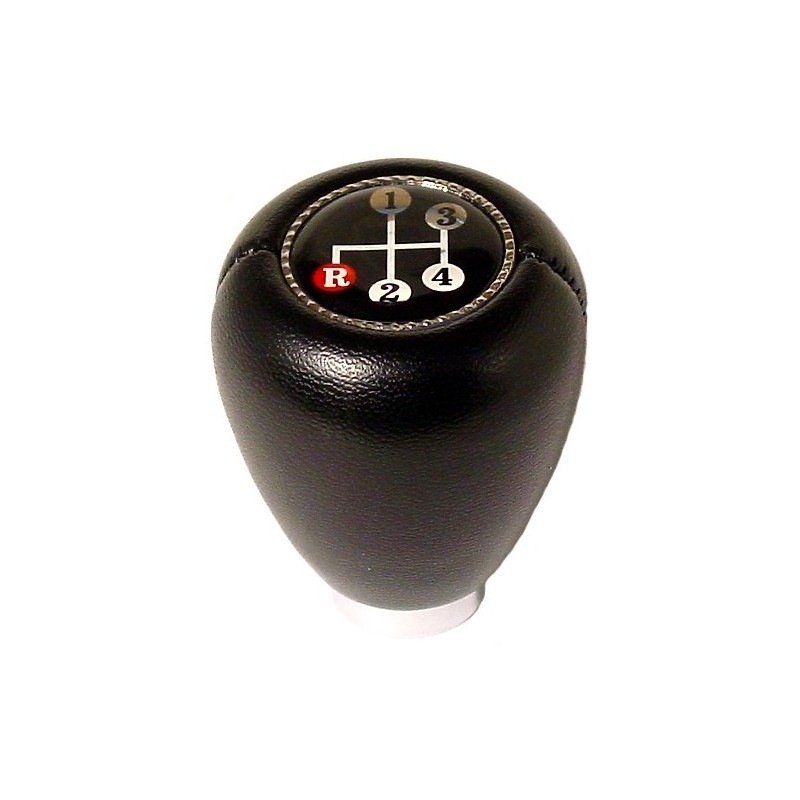 pommeau en vinyl noir avec le dessin des vitesses pour levie...