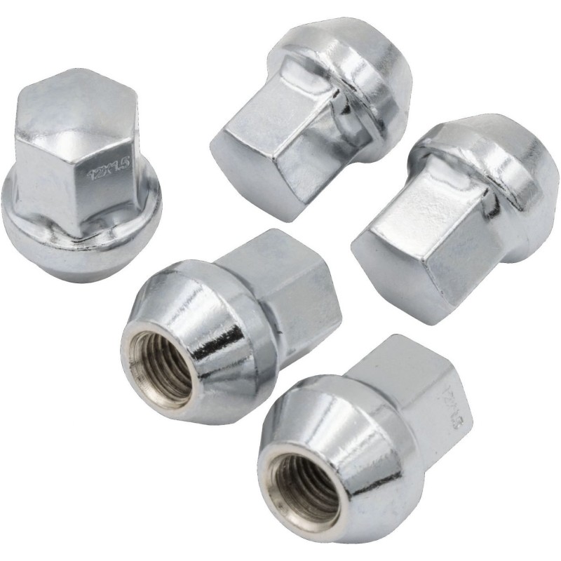 set de 5 écrous de roue chromés style PORSCHE à appuis conique (12x1,5)