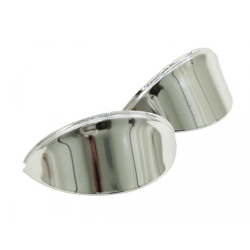 set de 2 paupières de phares en inox poli -7/67