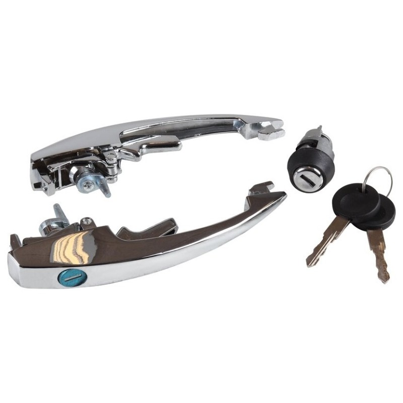 set de 2 poignées de porte 8/67- et un barillet (même clef pour tout)