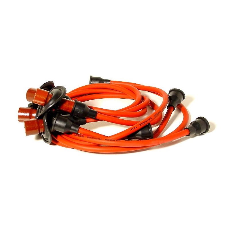 faisceau de fils de bougie silicone rouge