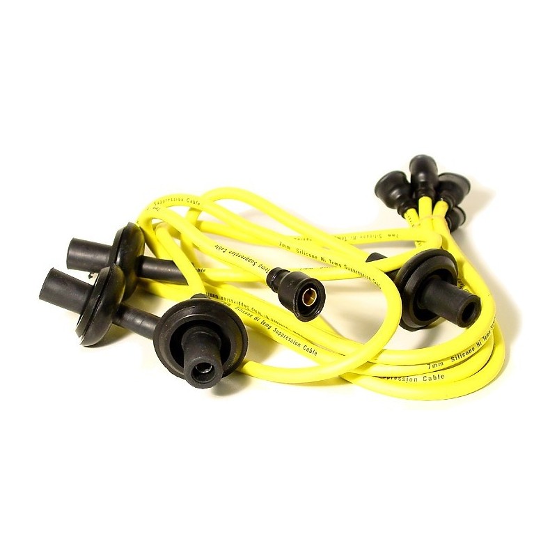 faisceau de fils de bougie silicone jaune