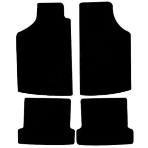 set de 4 tapis noirs pour...