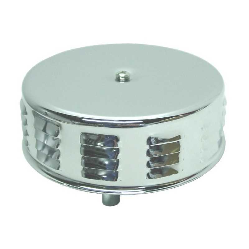 filtre à  air rond chromé à louvers remplace la ref 42355