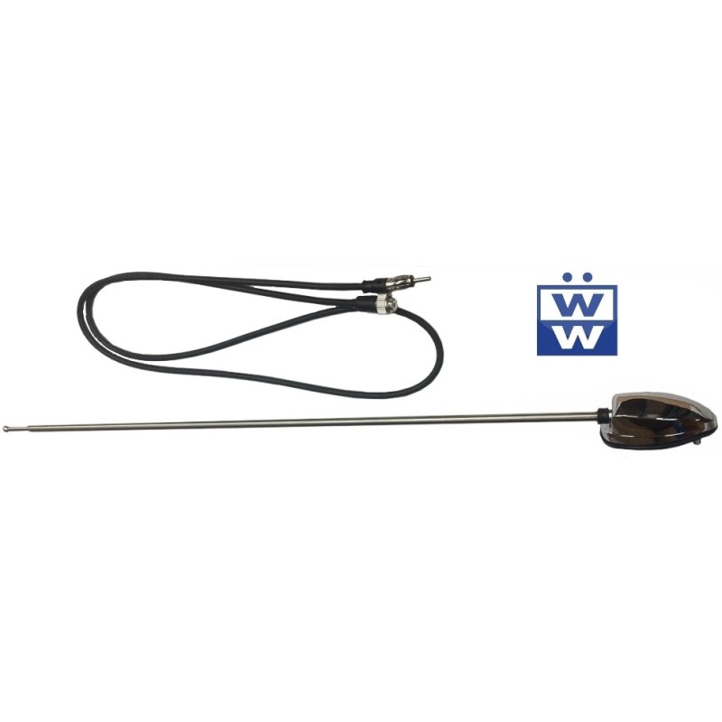 antenne de joue d'aile pied chromé WOLFSBURG WEST remplace la ref 17826