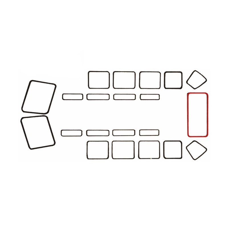 joint de vitre arrière 50-63 DELUXE marque WCM, lisses type «EURO S...