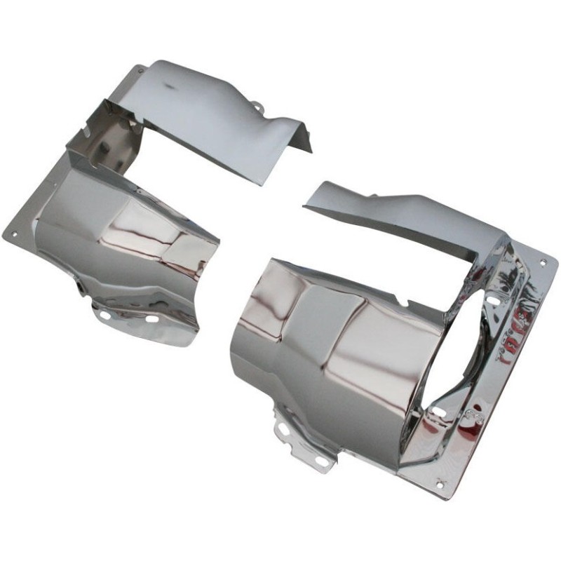 couvres cylindres (2) chromés double admission