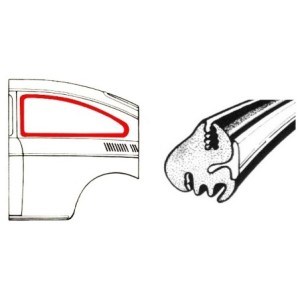 joint de vitre latérale gauche ou droite (sans pop out) FASTBACK (prévu pour moulure)