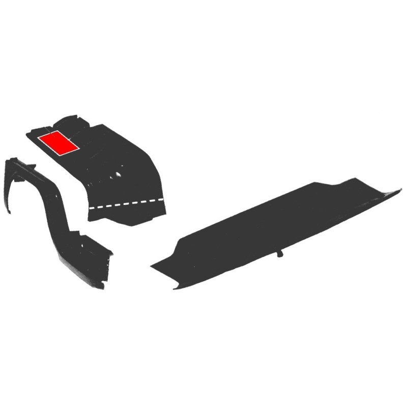 tôle de fixation de ceinture droite