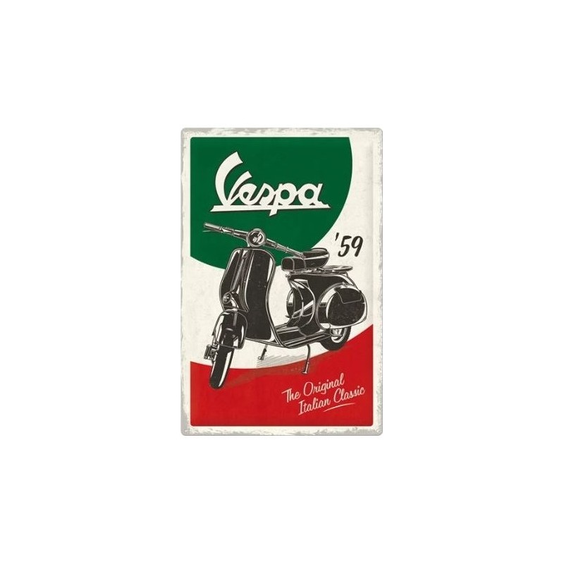 tôle peinte emboutie 40x60cm Vespa / The Italian Classic