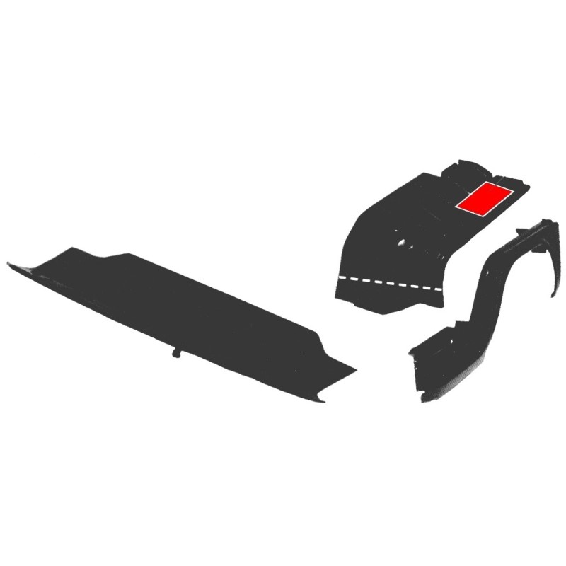 tôle de fixation de ceinture gauche