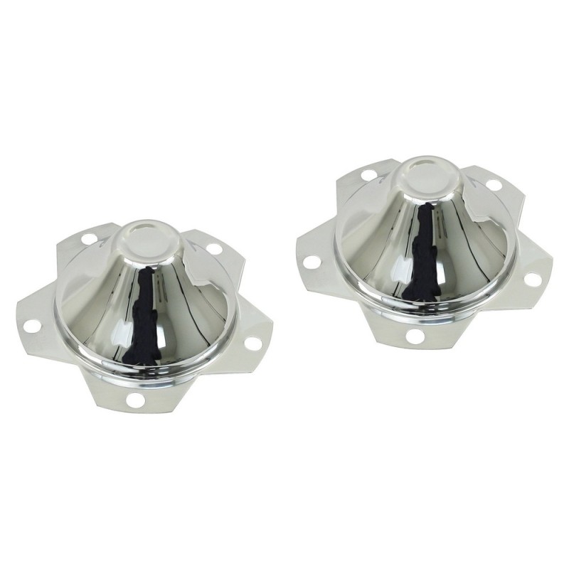 set de 2 caches moyeu chromés pr jantes 5 trous 5 x 205 (idé...