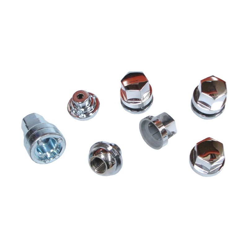 set de 4 écrous antivol à appuis bombé (12x1,5)