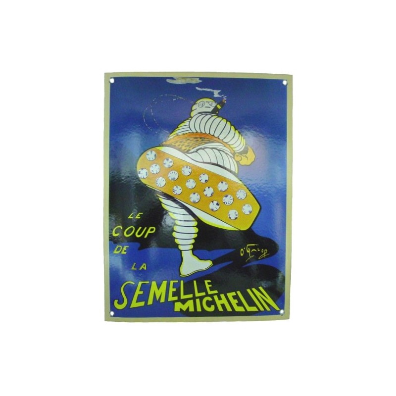 tôle émaillée bombée michelin semelle 230x300mm