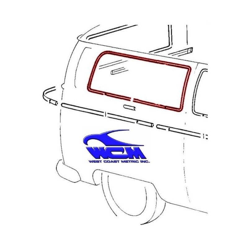 chrome de vitre latérale arrière droit pour véhicule sans dé...