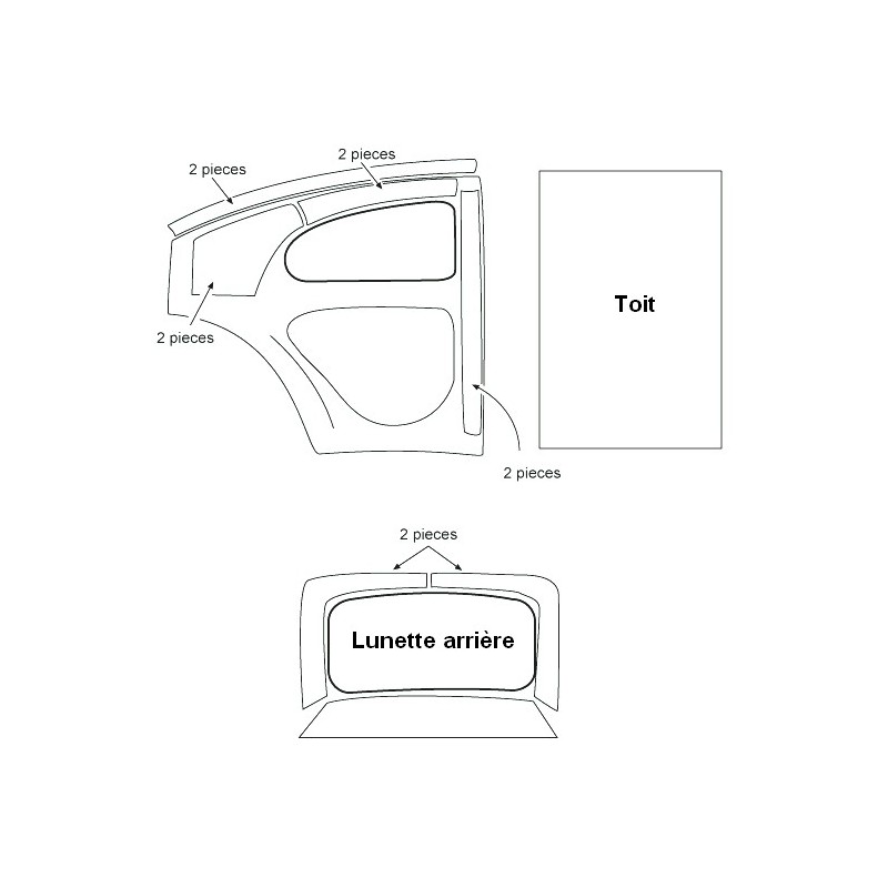 kit de garnitures isolantes pour ciel de toit de coccinelle