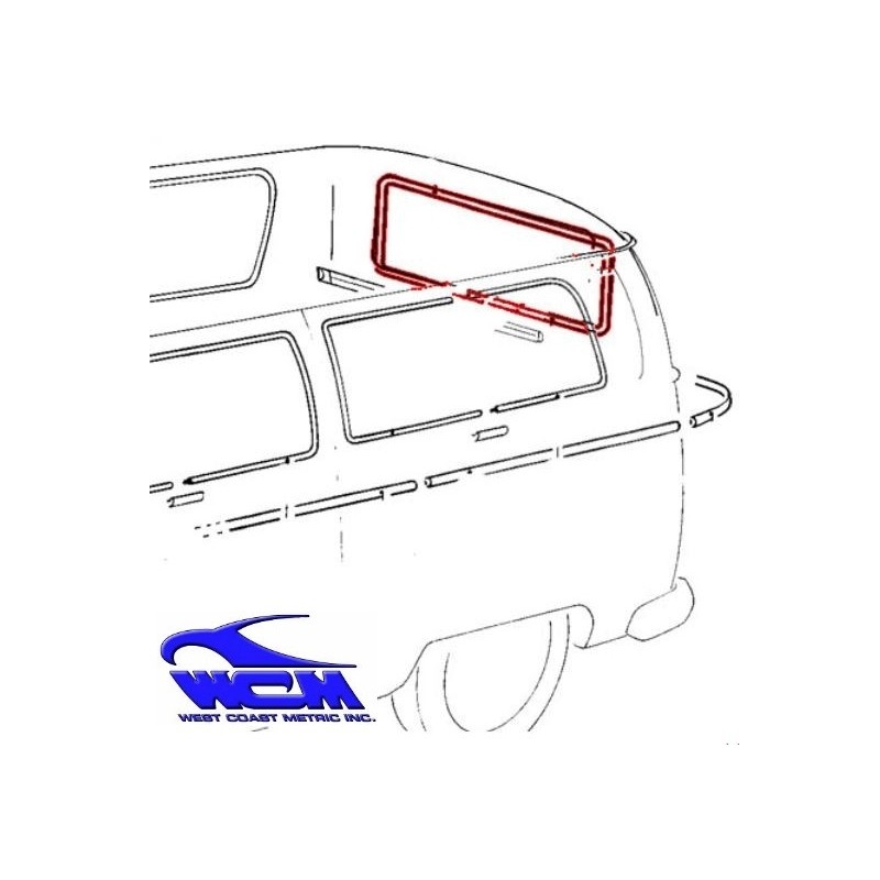 chrome de lunette arrière 68- (vendu avec 2 clips)