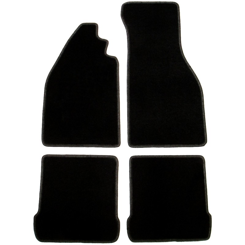 set de 4 tapis de sol noirs sans motif pour cabriolet 1303
