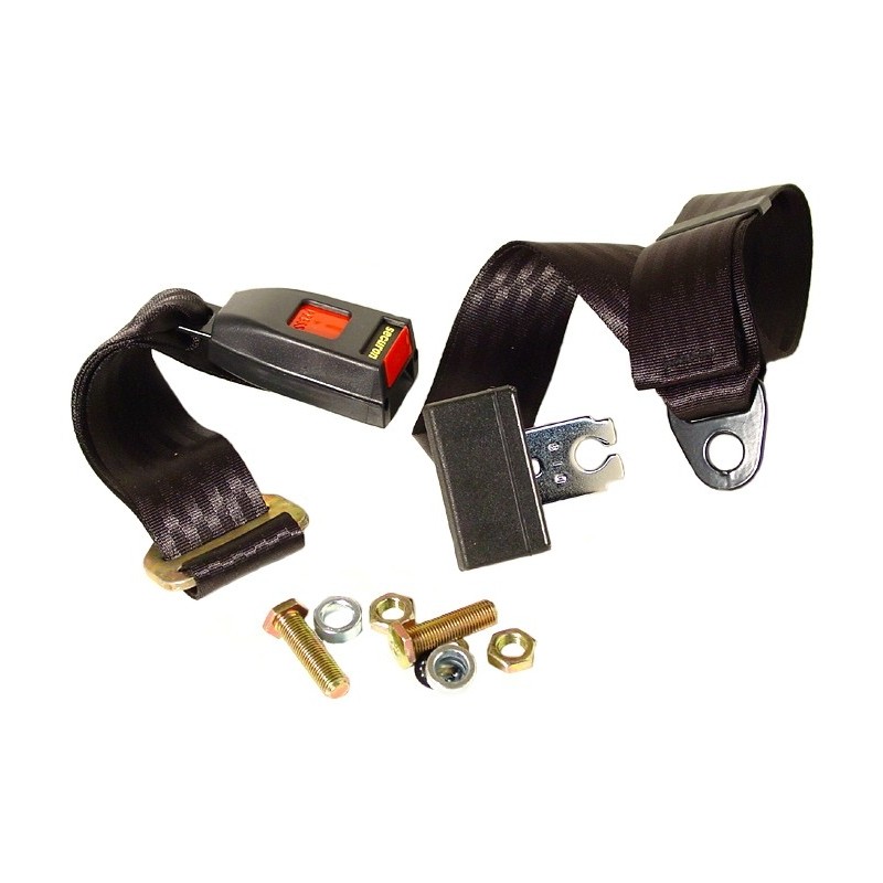 ceinture sécurité arrière noire manuelle (2 points d'attache)