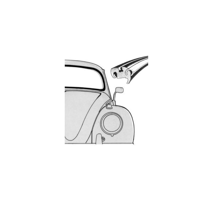 joint de pare-brise 8/57-7/64  POUR MOULURE METAL...