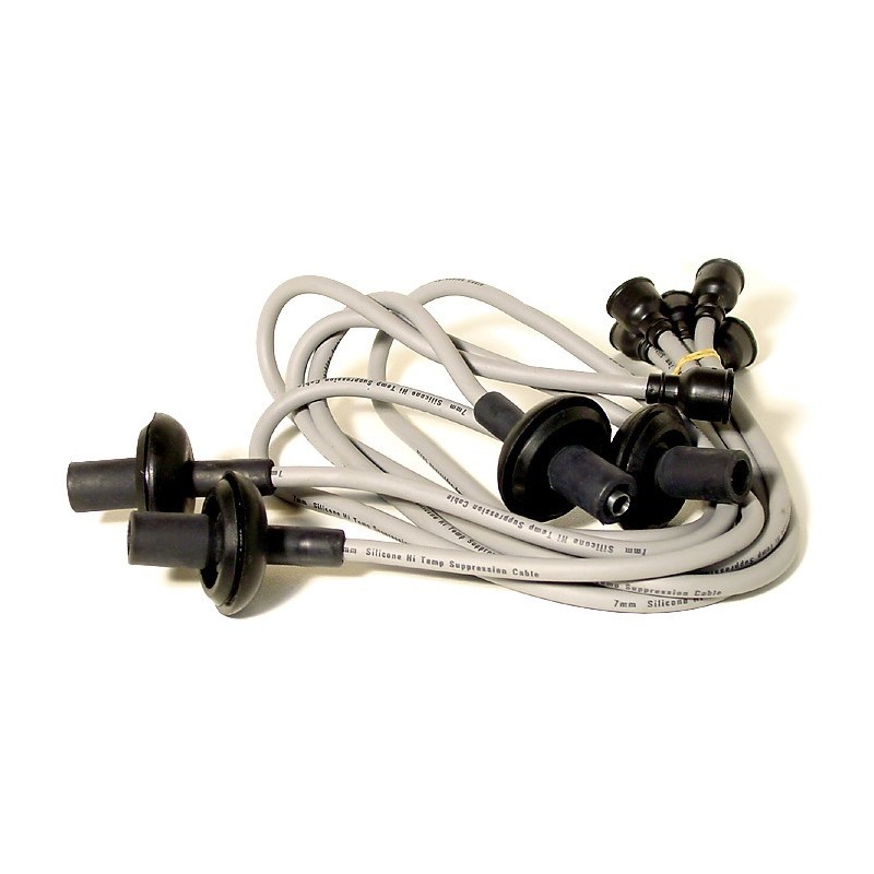 faisceau de fils de bougie silicone gris