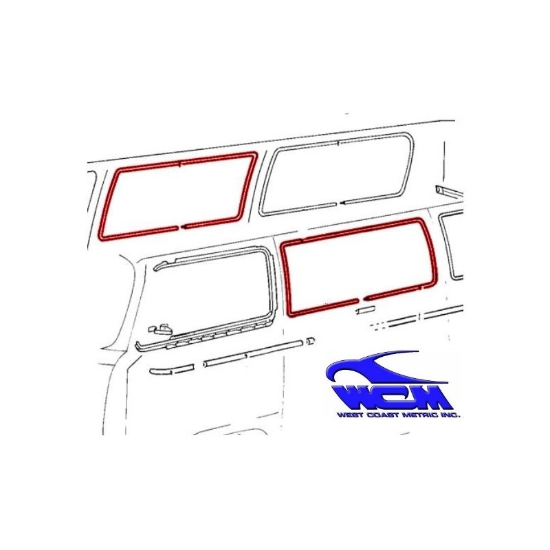 chrome de vitre latérale centrale 68- pour véhicule sans déf...