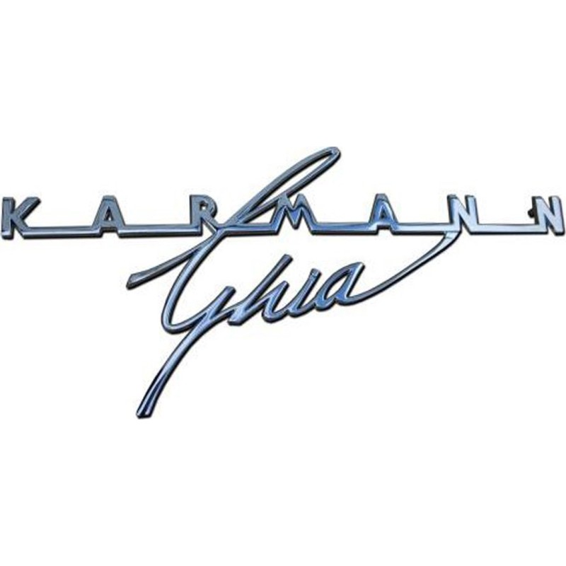sigle «karmann ghia» de capot arrière 64-74