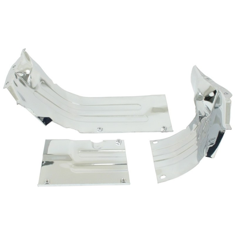 set de 3 tôles inférieures conduite d’air chromées g et d (c...