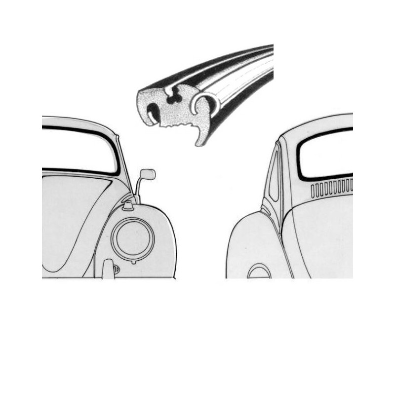 joint de lunette arrière 8/71- WCM exclusivement pour moulur...