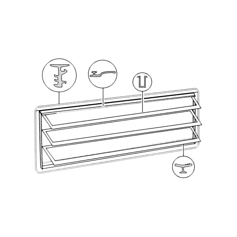 kit complet de reconditionnement de vitre latérale WESFALIA