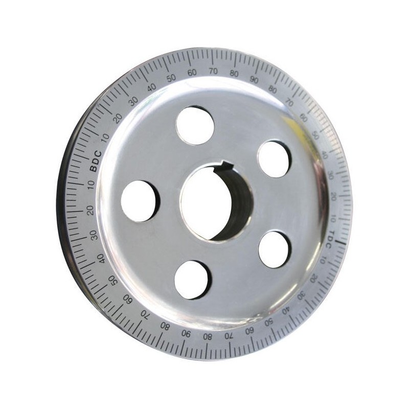 poulie de vilebrequin alu 5 trous diamètre 145mm noire