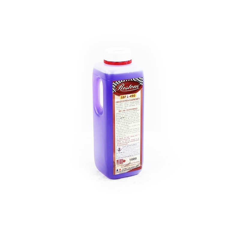 liquide de frein silicone DOT5 RESTOM (1 litre) remplace la ref D9714