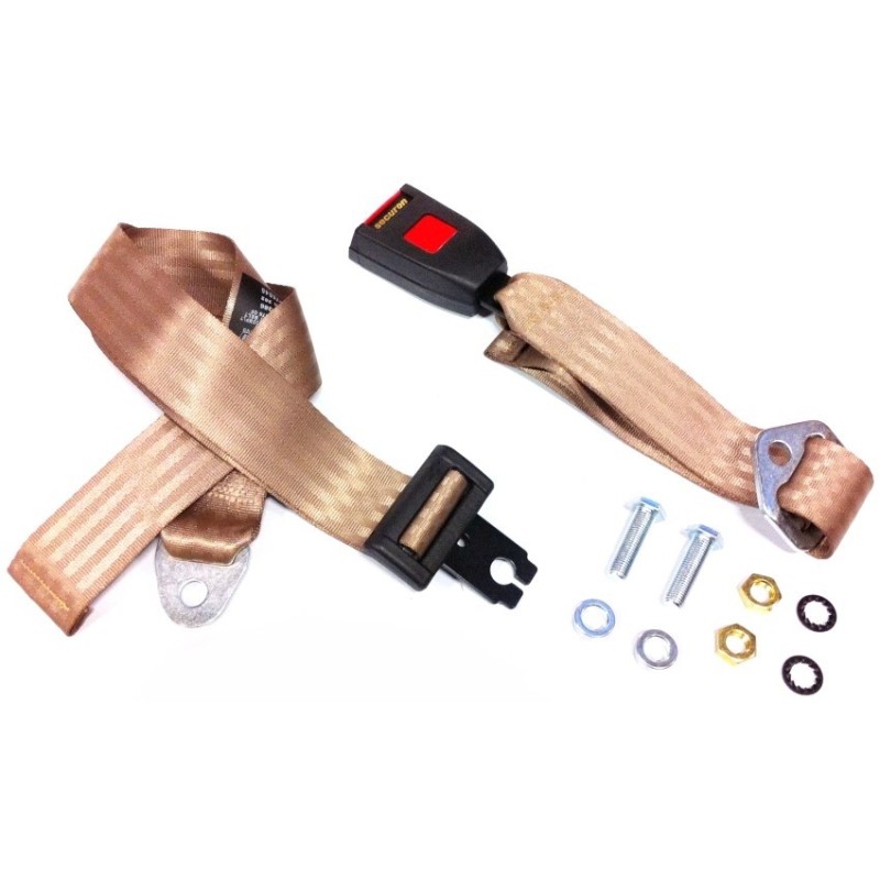 ceinture sécurité avant ou arrière beige manuelle (2 points d'attache)