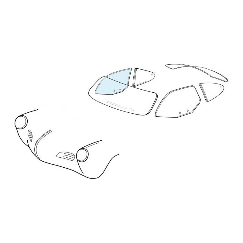 vitre de porte claire droite 60-74