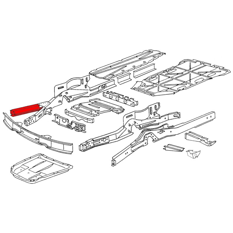 poutrelle droite sous plancher de cabine 68-
