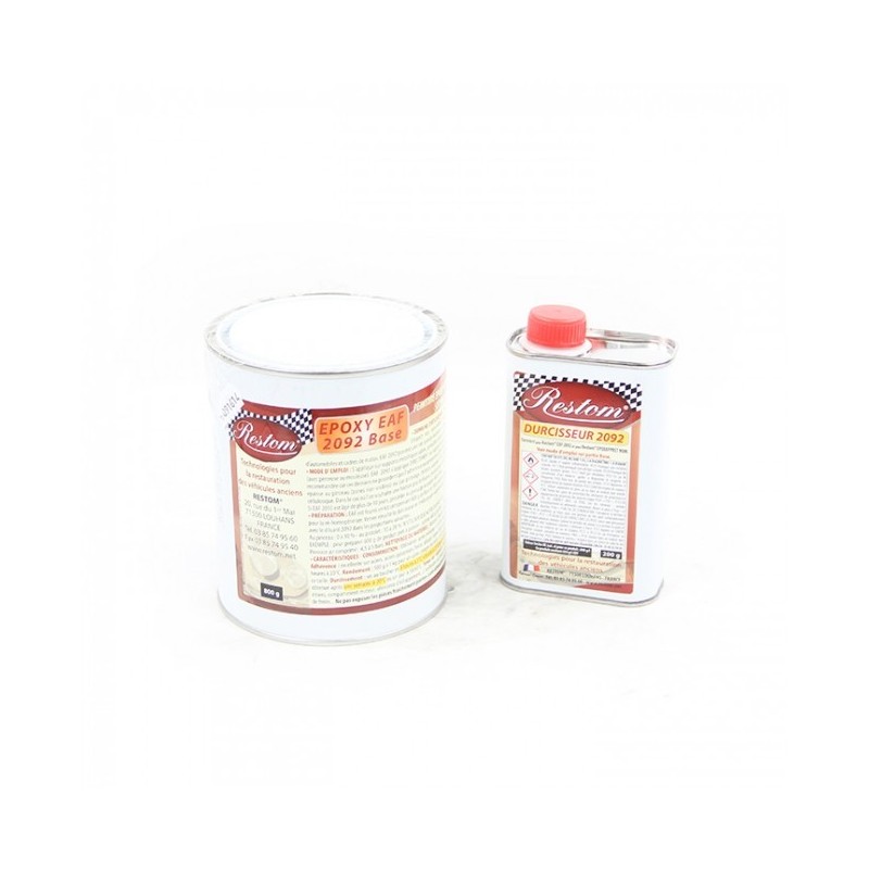 peinture époxy anticorrosion noire à séchage à l'air RESTOM®EAF 2092-1kg NOIR BRILLANT kit pinceau