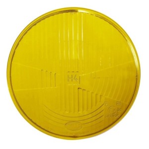 glace de phare avant HELLA H4 jaune pour Coccinelle 68-,  Bay Window, Type 3 4/61-7/73 et 181