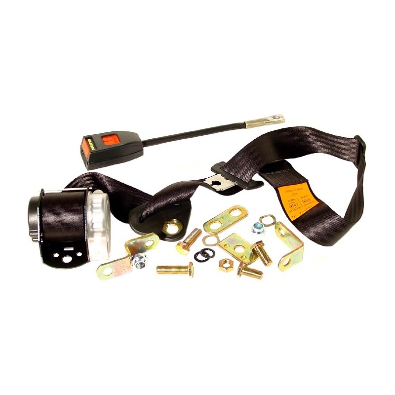 ceinture sécurité avant noire à enrouleur