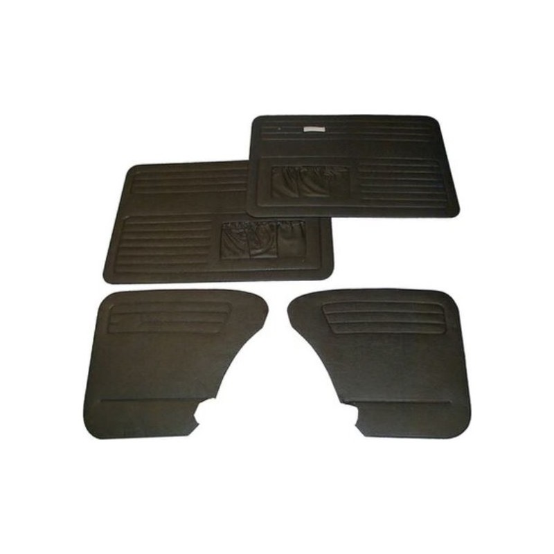 set de 4 panneaux de porte noirs avec vide poche 67-