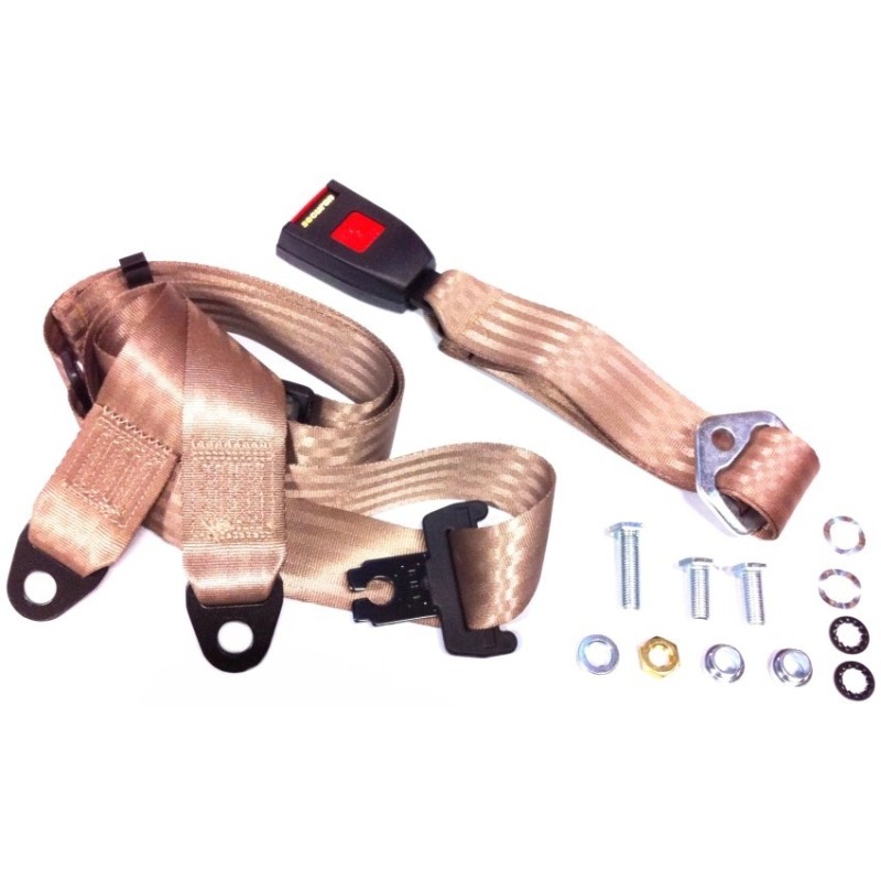 ceinture sécurité arrière beige manuelle (3 points d'attache)