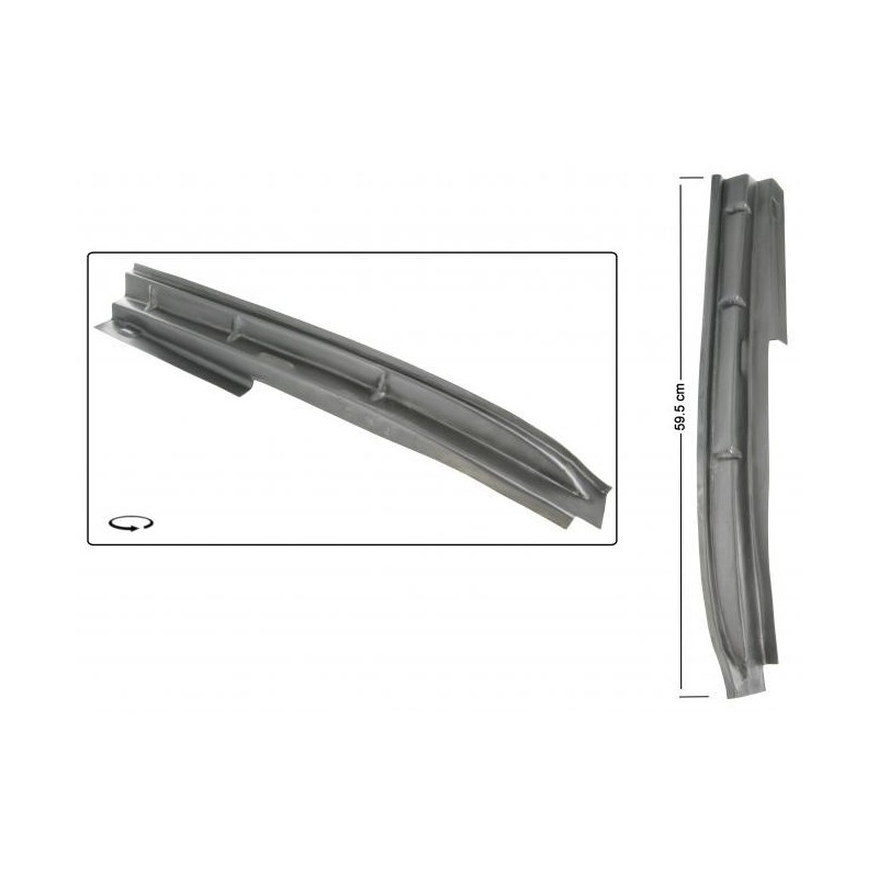 tôle intérieure de pilier 'B' de porte avant gauche 68- (hauteur 59,5cm)
