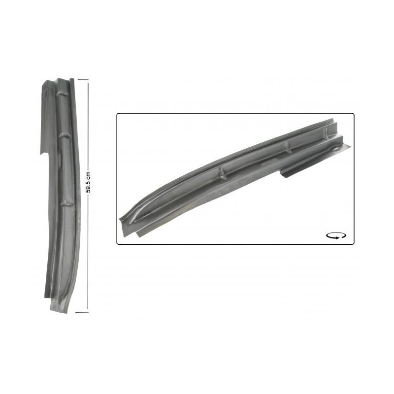 tôle intérieure de pilier 'B' de porte avant droite 68- (hauteur 59,5cm)