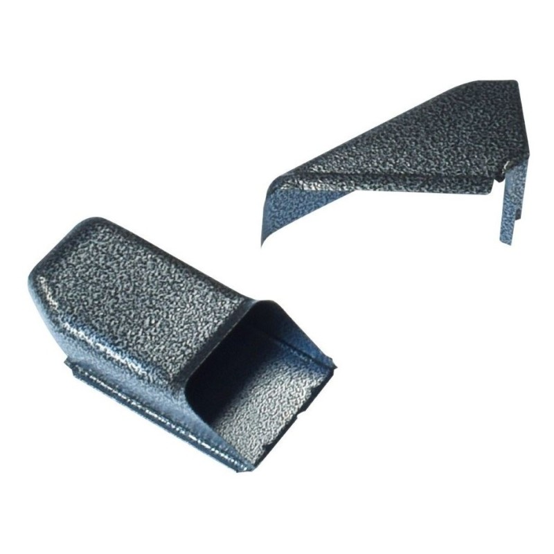 set de 2 tôles sortie de radiateur d'huile peintes en époxy aspect martellé gris