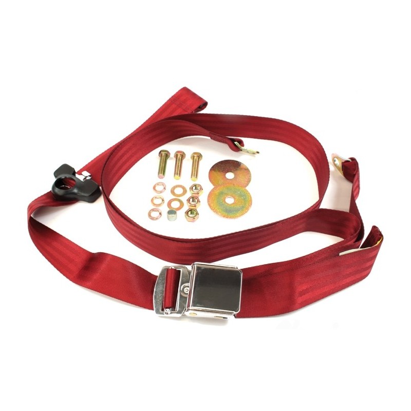 ceinture style WOB 3 points gauche ou droite rouge vendue avec le kit de montage remplace la ref 92947